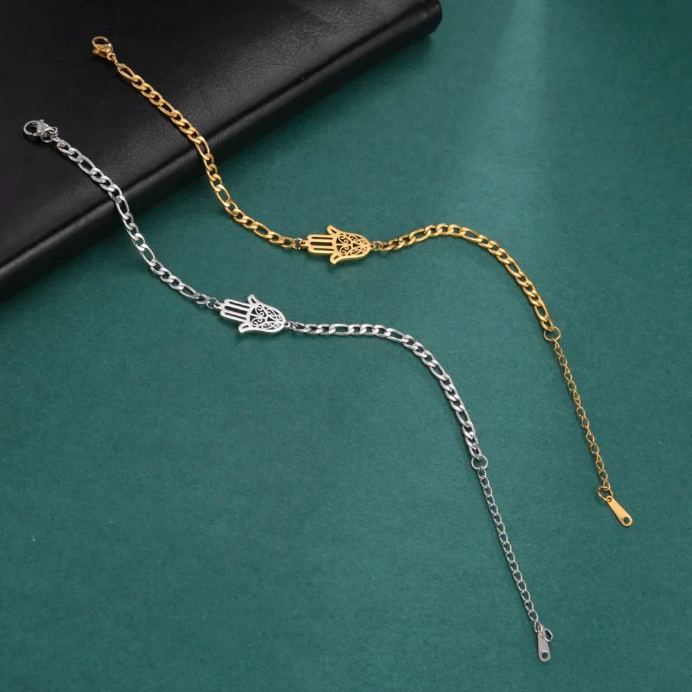 Armband mit arabischer Fatima-Hand in Gold oder Silber 