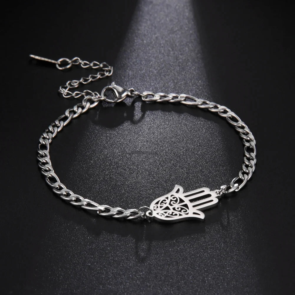 Armband mit arabischer Fatima-Hand in Gold oder Silber