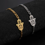 Armband mit arabischer Fatima-Hand in Gold oder Silber