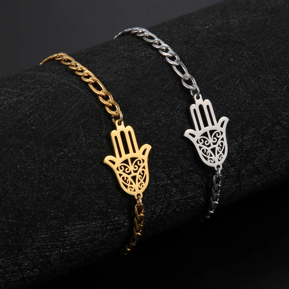 Armband mit arabischer Fatima-Hand in Gold oder Silber