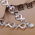Armband mit Unendlichkeitszeichen in Herzform 