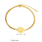 Armband mit vierblättrigem Kleeblatt Glücksbringer