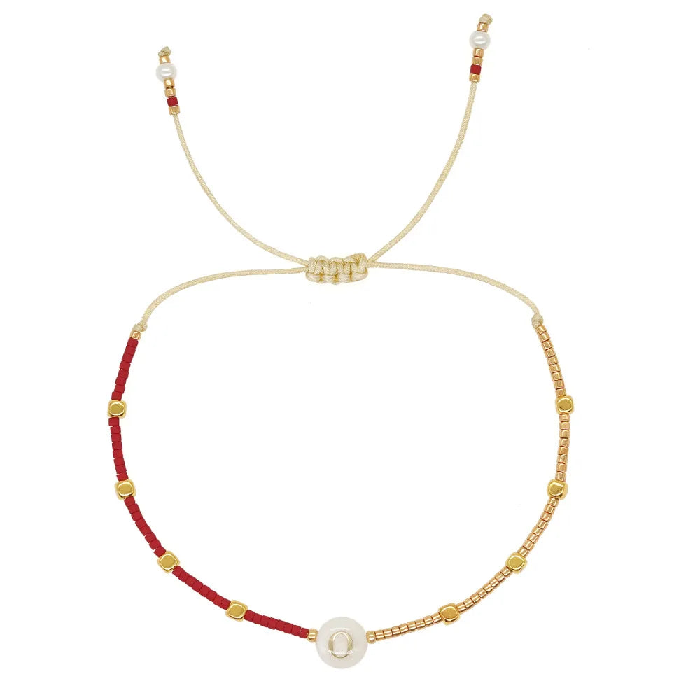 Zweifarbiges Initialen-Armband o