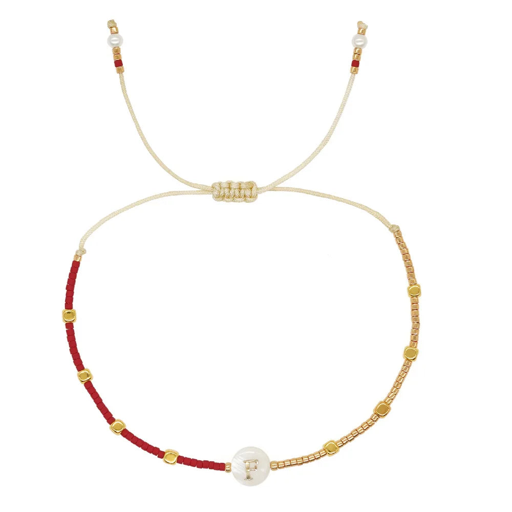 Zweifarbiges Initialen-Armband p