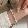 Elegantes Gourmette-Armband aus Perlen für Damen