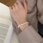 Elegantes Gourmette-Armband aus Perlen für Damen