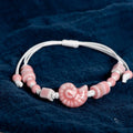 Boho-Armband Muschel Schnecke rosa