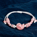 Boho-Armband Muschel Schnecke rosa