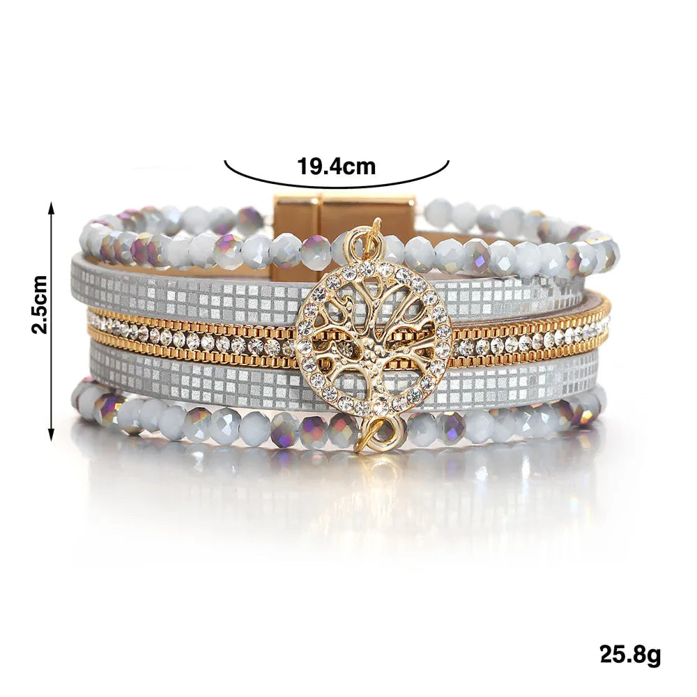 Boho-Mehrreihiges Armband Lebensbaum