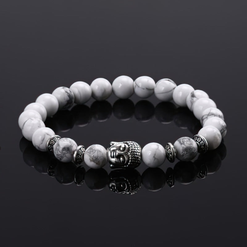 Buddha Kopf Silber Armband Glücksbringer 