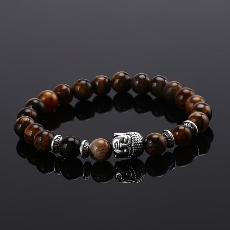 Buddha Kopf Silber Armband Glücksbringer 