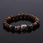 Buddha Kopf Silber Armband Glücksbringer 