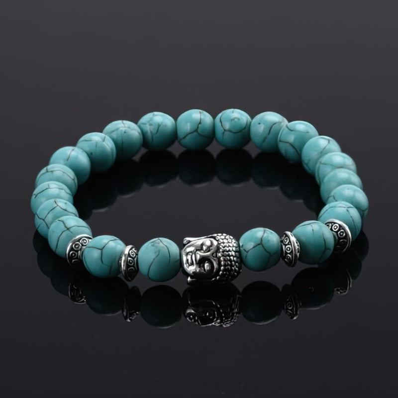 Buddha Kopf Silber Armband Glücksbringer 