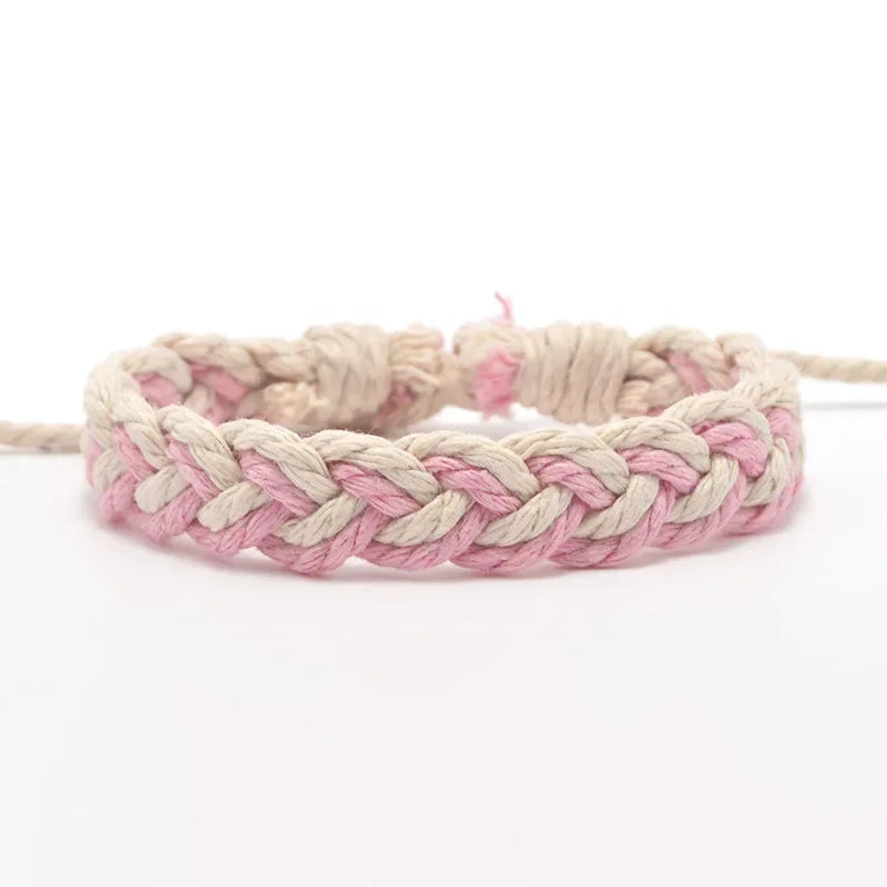Handgefertigtes brasilianisches Armband Naturfarben beige