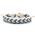 Handgefertigtes brasilianisches Armband Naturfarben weiß