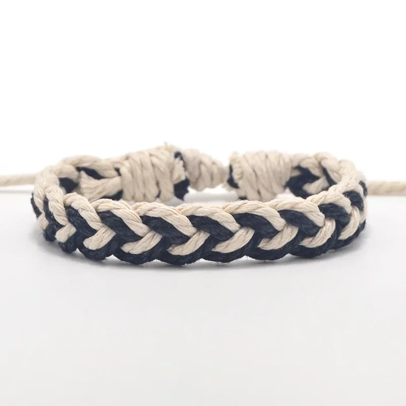 Handgefertigtes brasilianisches Armband Naturfarben schwarz