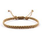 Dünnes und verstellbares brasilianisches Armband beige