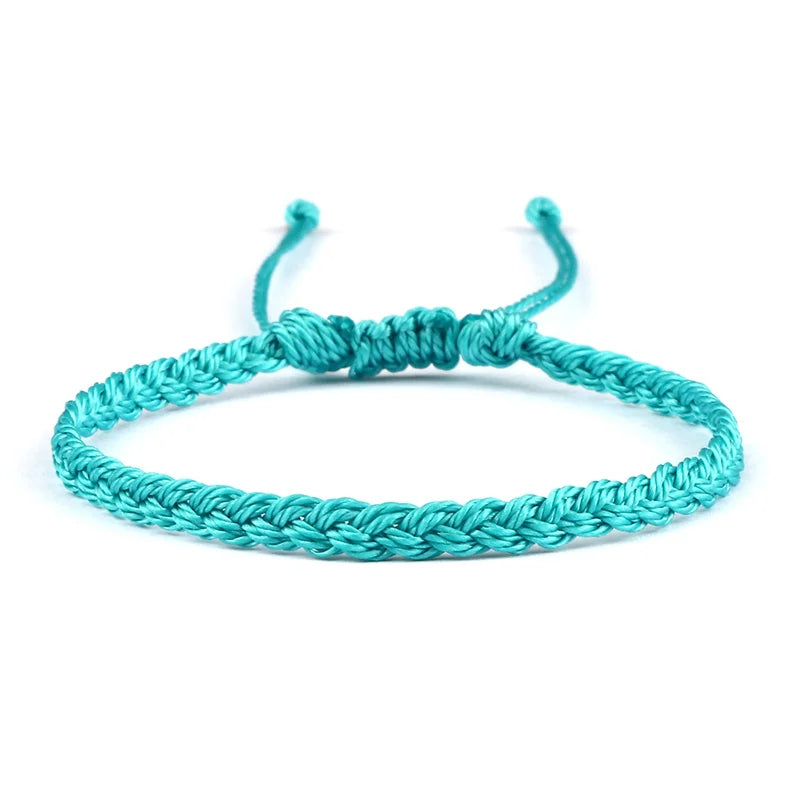 Dünnes und verstellbares brasilianisches Armband blau