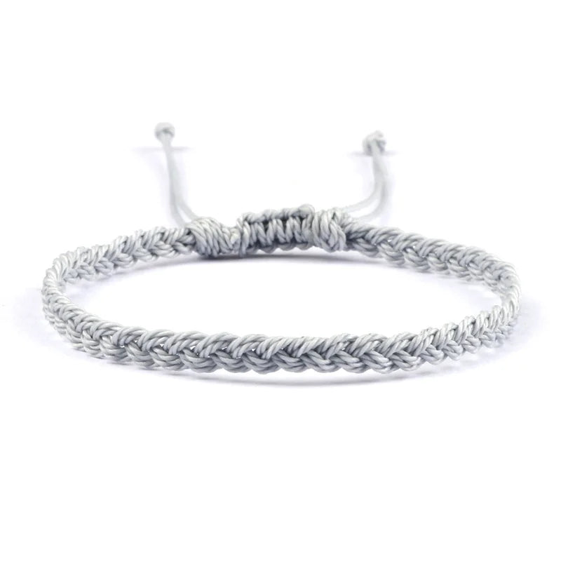 Dünnes und verstellbares brasilianisches Armband grau