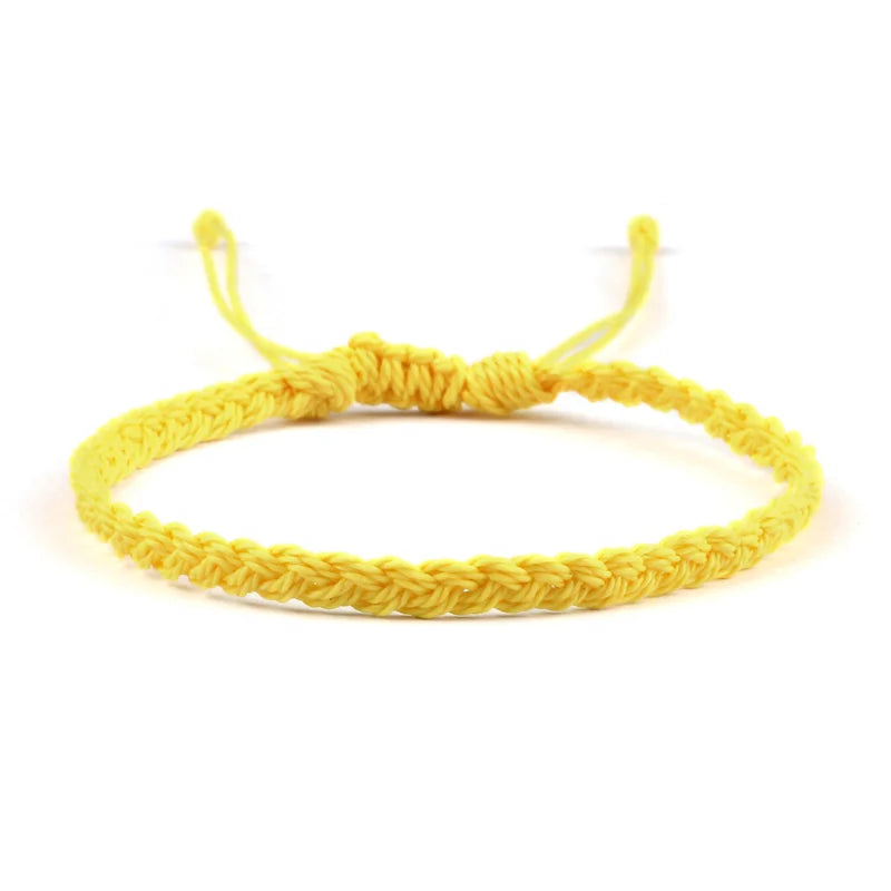 Dünnes und verstellbares brasilianisches Armband gelb