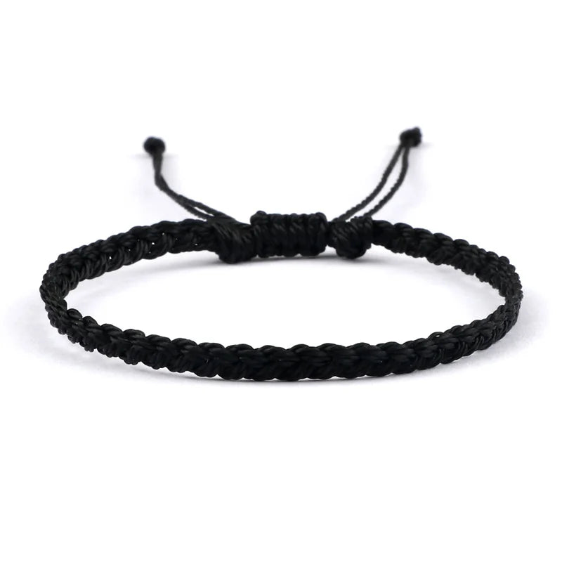 Dünnes und verstellbares brasilianisches Armband schwarz