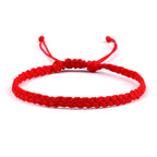 Dünnes und verstellbares brasilianisches Armband rot