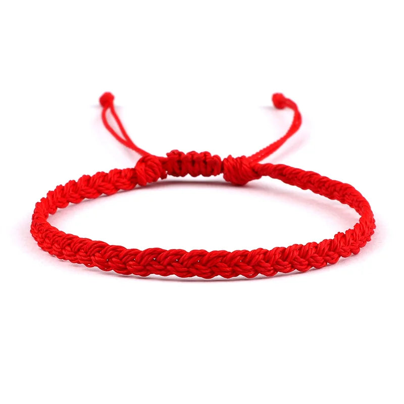 Dünnes und verstellbares brasilianisches Armband rot
