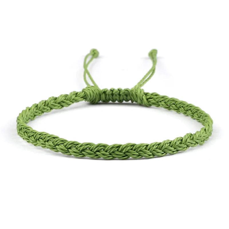 Dünnes und verstellbares brasilianisches Armband grün