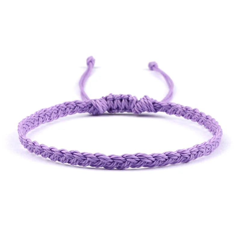 Dünnes und verstellbares brasilianisches Armband violett