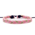 Minimalistisches brasilianisches Armband aus rosa Baumwollfaden