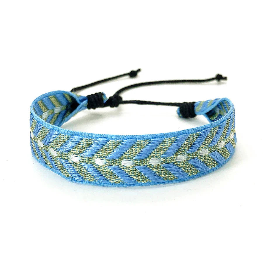 Gemischtes brasilianisches Armband im Urlaubsstil blau