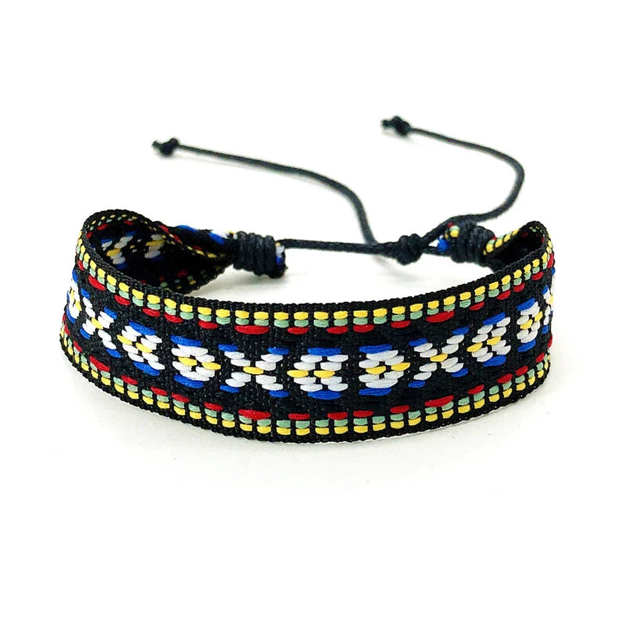 Gemischtes brasilianisches Armband im Urlaubsstil schwarz