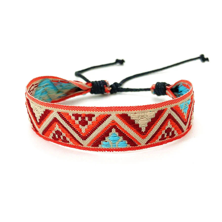 Gemischtes brasilianisches Armband im Urlaubsstil orange 