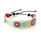 Gemischtes brasilianisches Armband im Urlaubsstil rot und blau