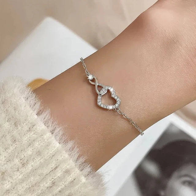 Armband Herz Unendliche Liebe Silber für Damen