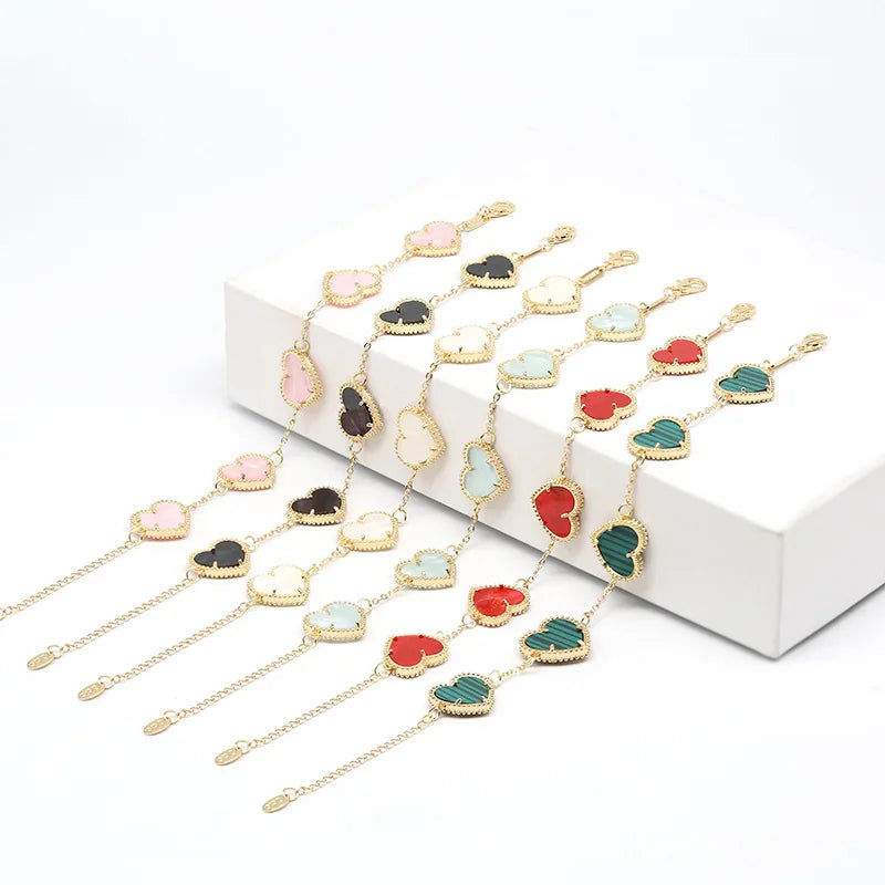 Goldfarbenes Herz Armband Damen