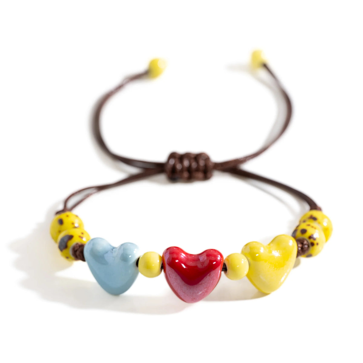 Armband mit Herz aus roter Keramik