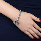 Damenherz-Armband Silber Gourmette Zirkon
