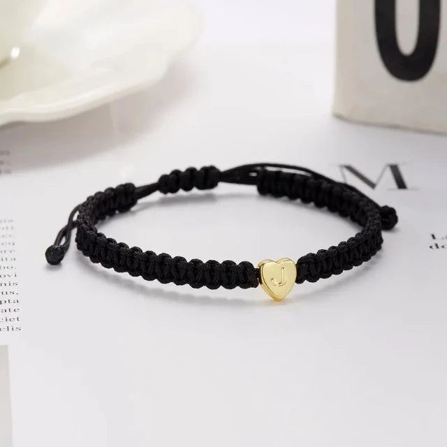 Armband Herz Initial Gold