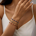 Armband mit emaillierten Herzen