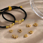 Buntes Armband mit Strass-Initiale - Buchstabe 