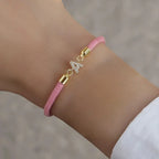 Buntes Armband mit Strass-Initiale - Buchstabe 
