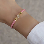 Buntes Armband mit Strass-Initiale - Buchstabe 