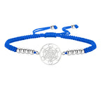 Buntes Metatrons Würfel Armband blau