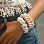 Boho-Kauri-Muschelarmband