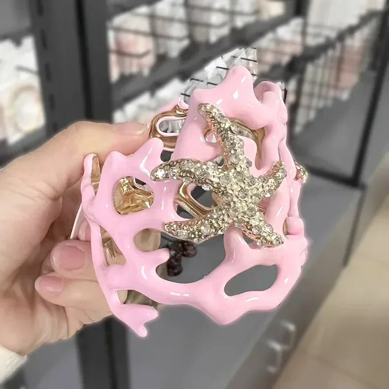 Korallen- und rosa Seestern-Armband