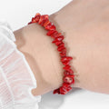 Armband Koralle kleine rote Splitter