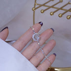 Mondphasen Armband Damen Gourmette Zirkone