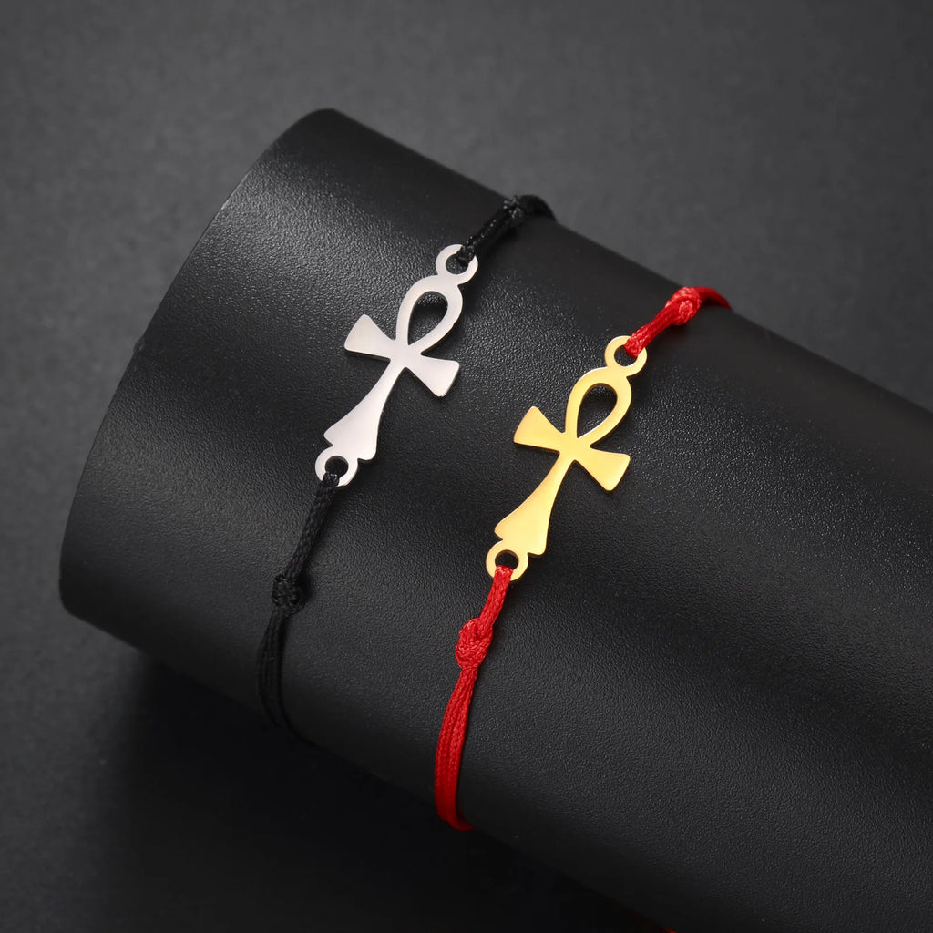 Armband Ankh-Kreuz Ägypten Rot