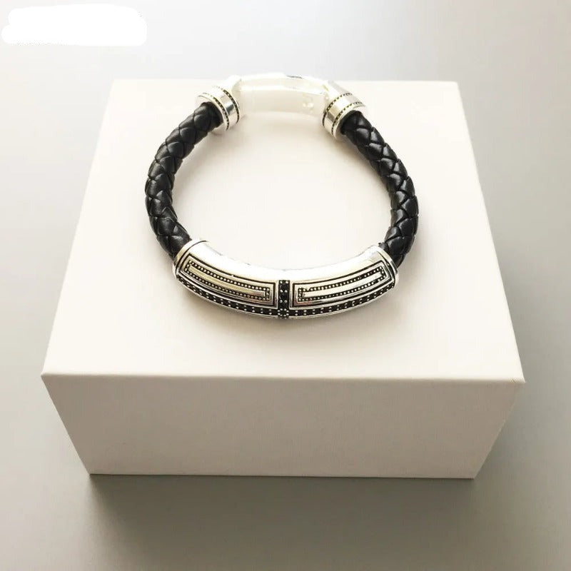 Rustikales Kreuzarmband aus Leder - Exception®